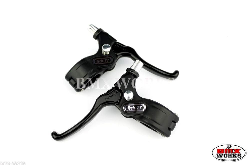 Tech-77 Levers (with lock) Pairs - Black & Black