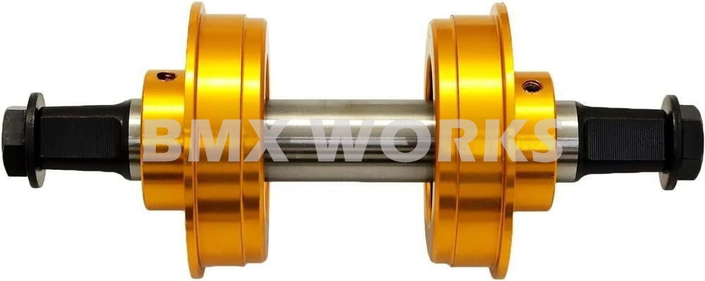 YST American 3 Piece Crank Bottom Bracket Conv Kit Sealed - Gold