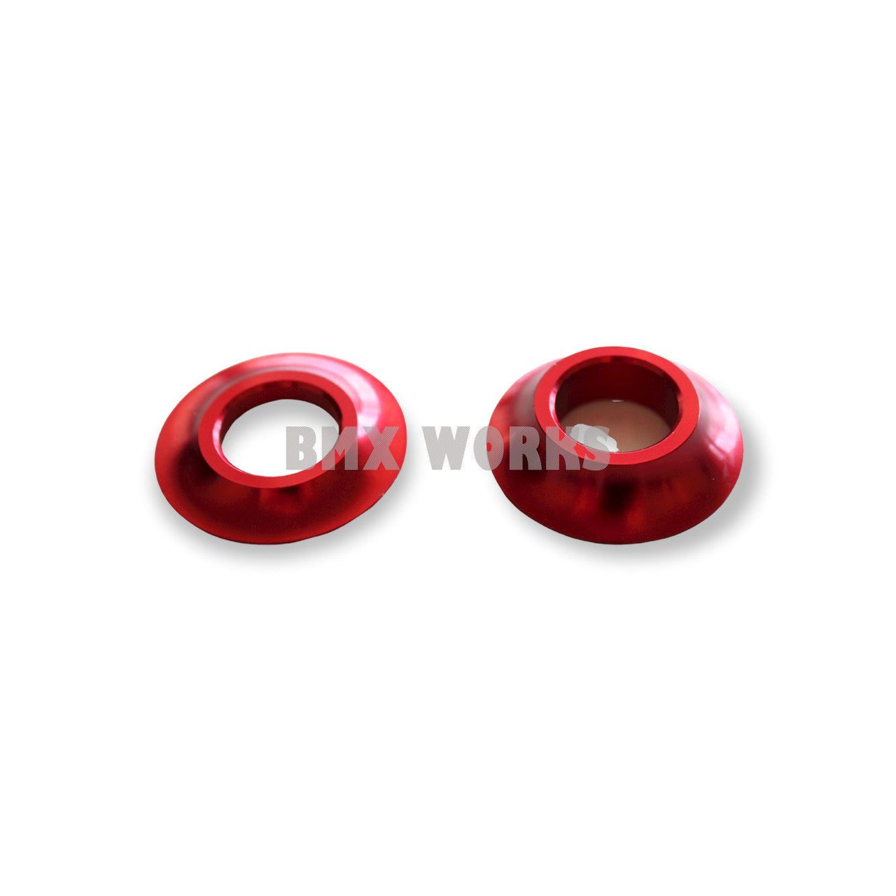 ProBMX Mid or American Bottom Bracket Spare Cones 22mm Red - Pair
