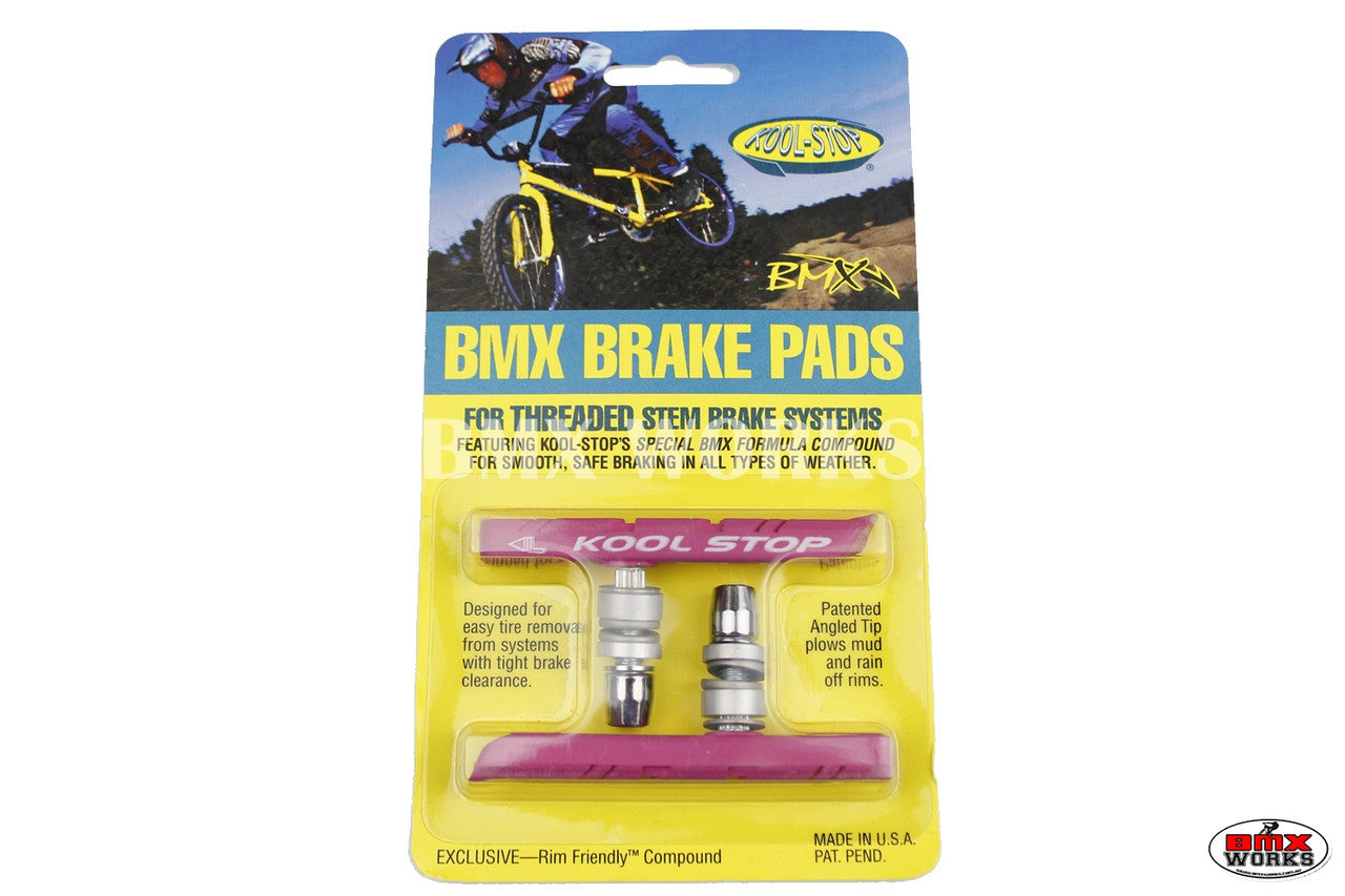 Kool Stop BMX Brake Pads Pink - Sold In Pairs