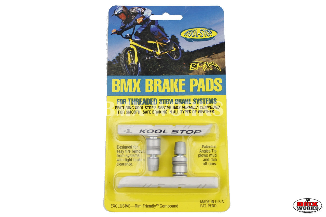 Kool Stop BMX Brake Pads White - Sold In Pairs
