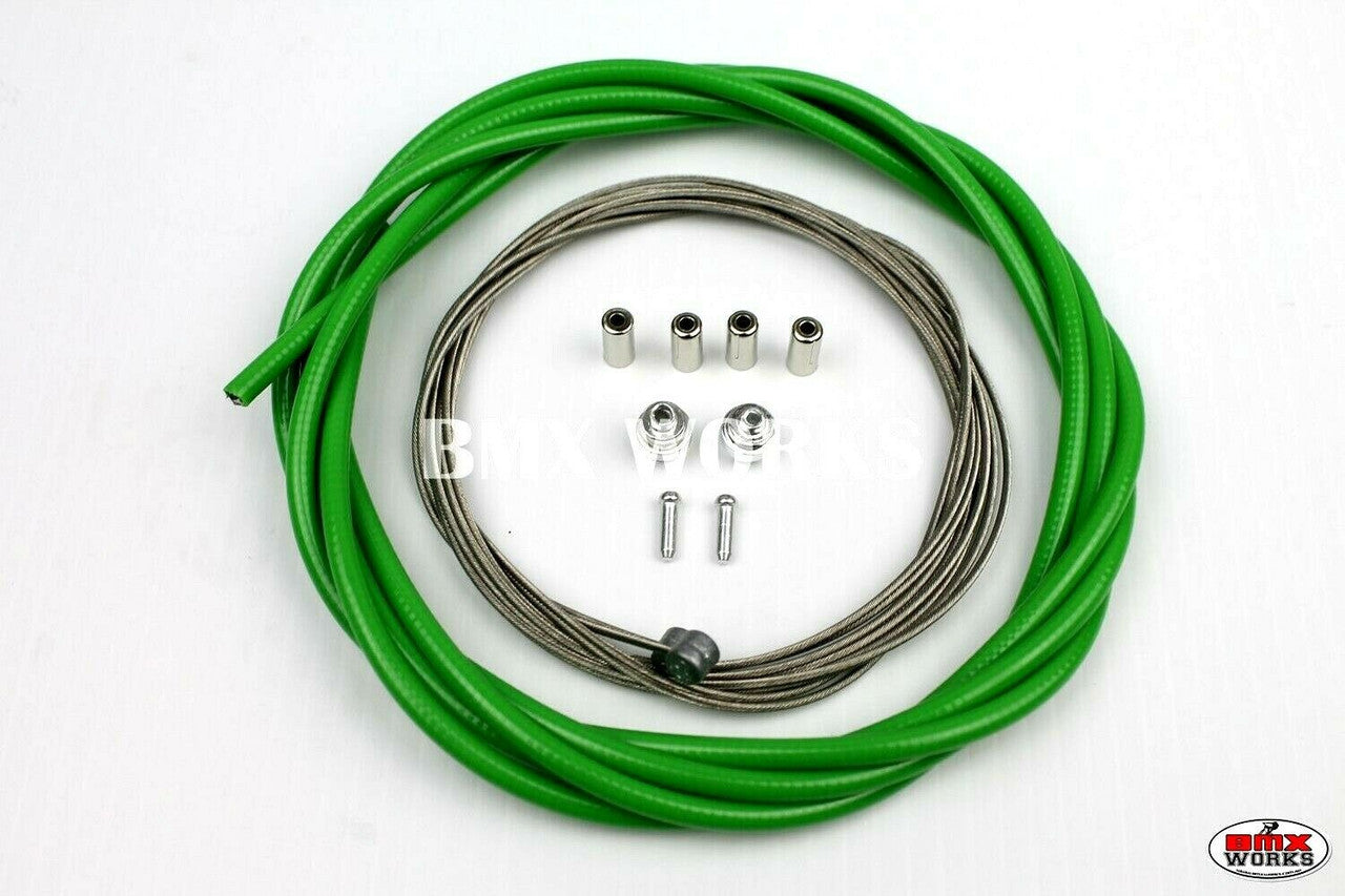 BMX Brake Cable Front & Rear Kit Dark Green