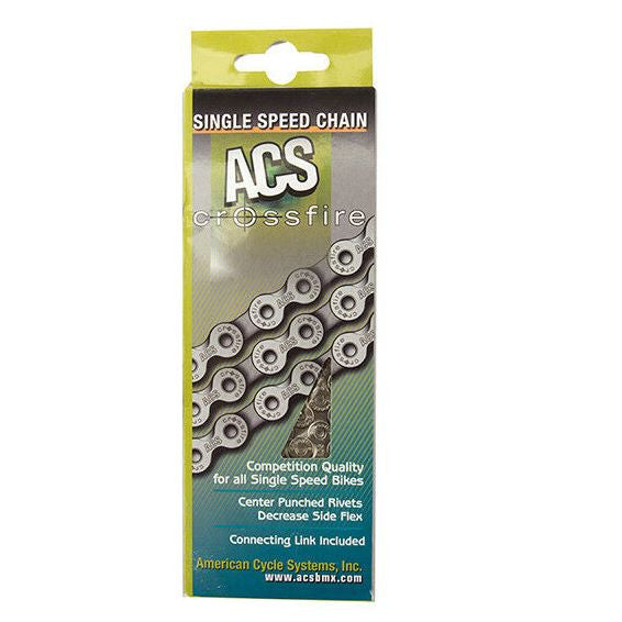ACS 1/2" x 1/8" x 106 Link Nickel/Silver & Black Chain
