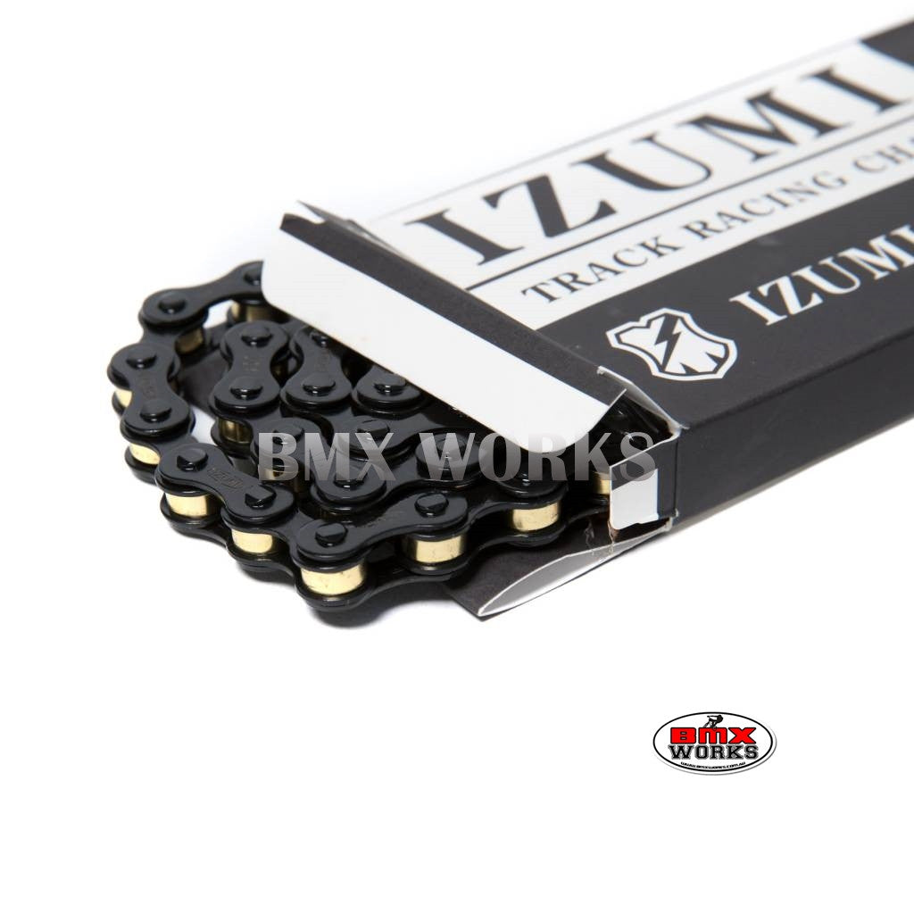 Izumi Mash X 1/2" x 1/8" x 116 Link Jet Black with Gold Bushing