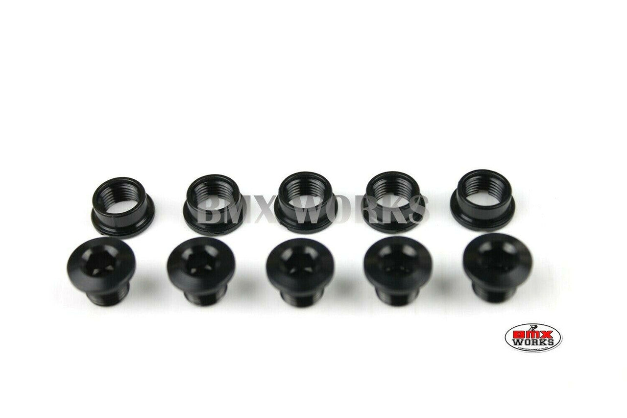 Chainring Bolt Set 7.0mm - Pack of 5 - Black