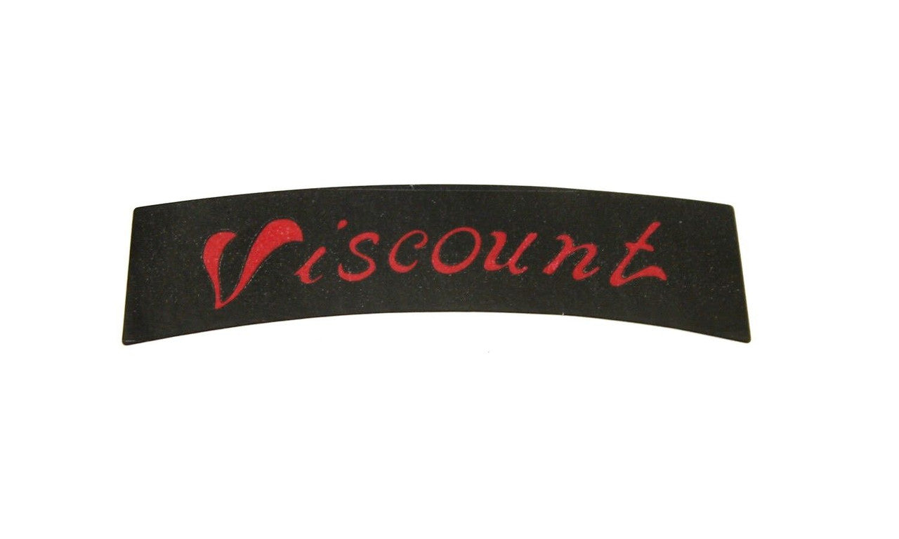 Viscount Seat Decal - Black with Red Print