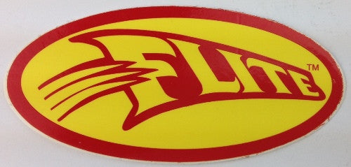 Flite Swoosh Decal - Red on Yellow