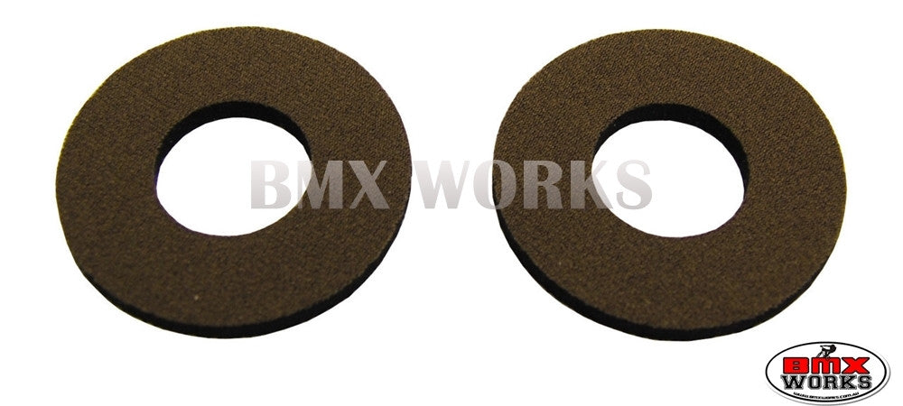 ProBMX Flite Style BMX Bicycle Foam Grip Donuts - Brown Pairs