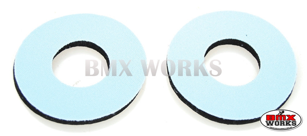 ProBMX Flite Style BMX Bicycle Foam Grip Donuts - Pale Blue Pairs