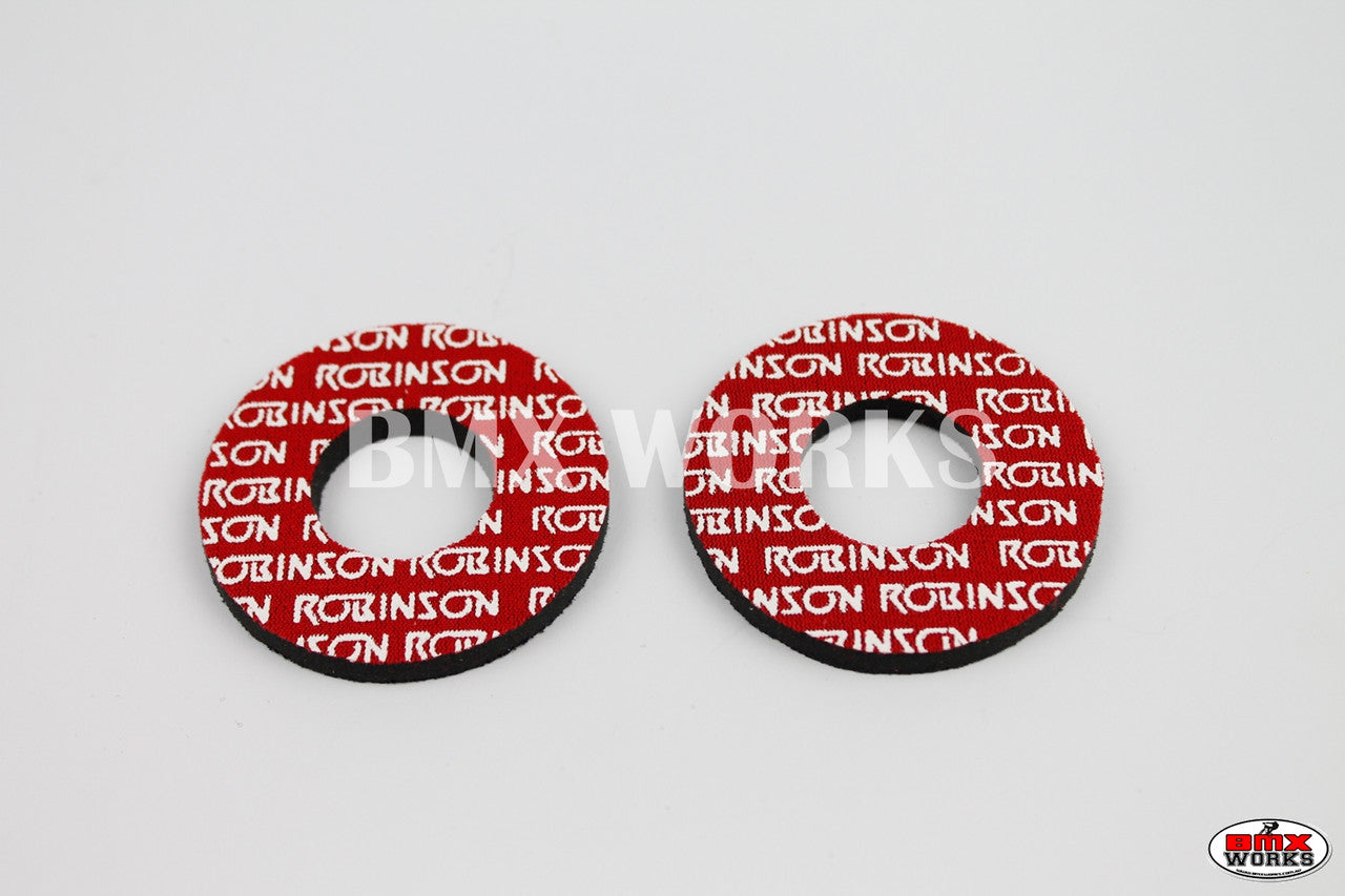 ProBMX Flite Style Robinson Early Red & White Grip Donuts