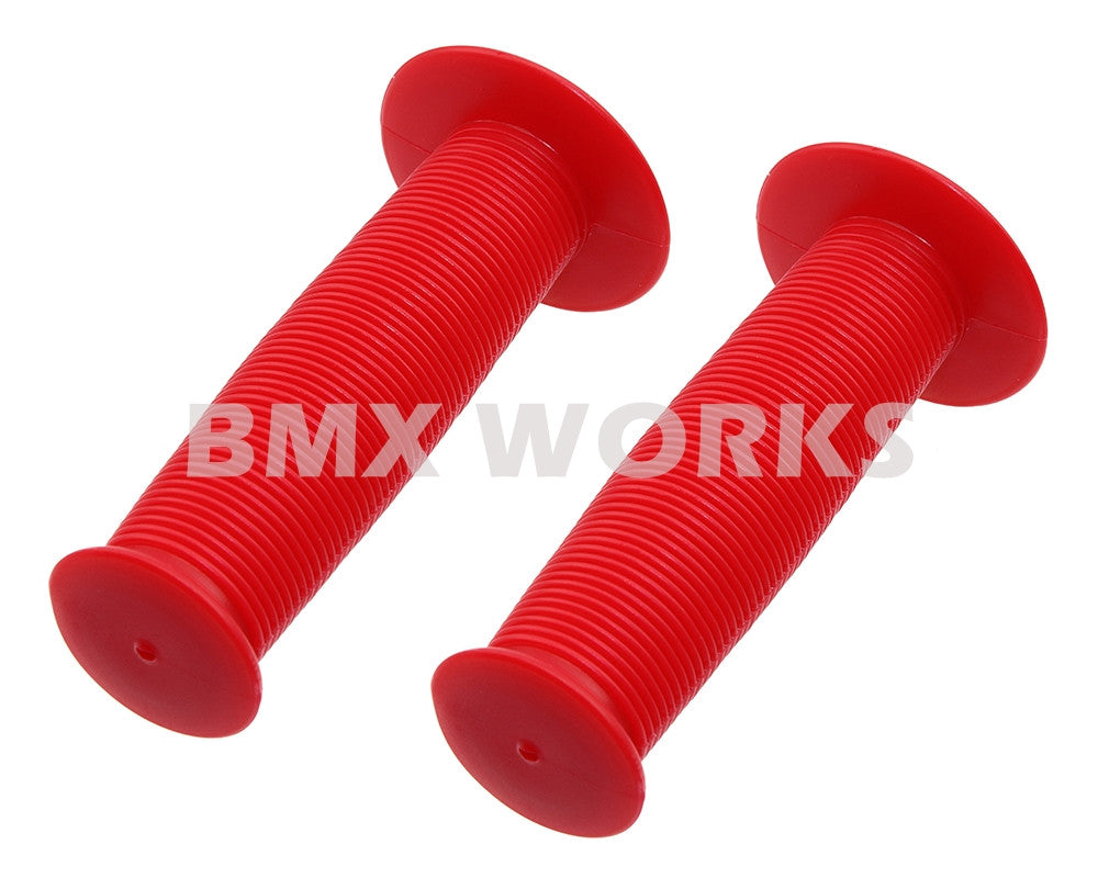 ProBMX Old Style Mushroom Grips Pair - Red
