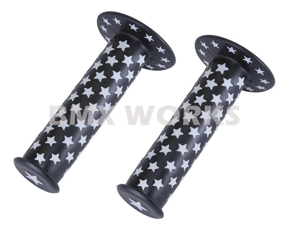 ProBMX Star Grips Pairs - Black & White