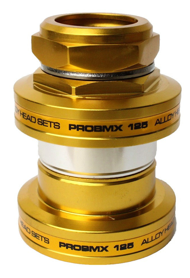 ProBMX MX-125 Alloy BMX Headset 1" Threaded - Gold