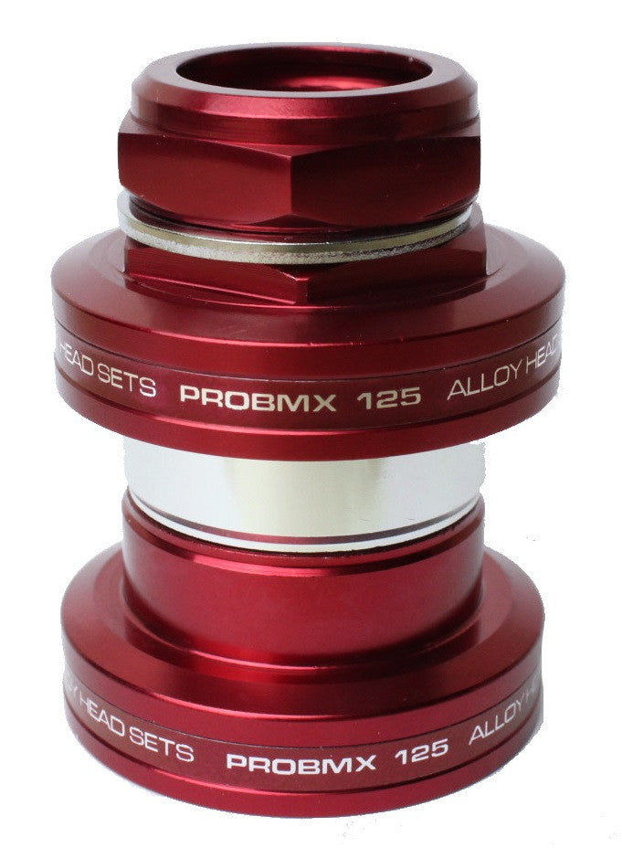 ProBMX MX-125 Alloy BMX Headset 1" Threaded - Red