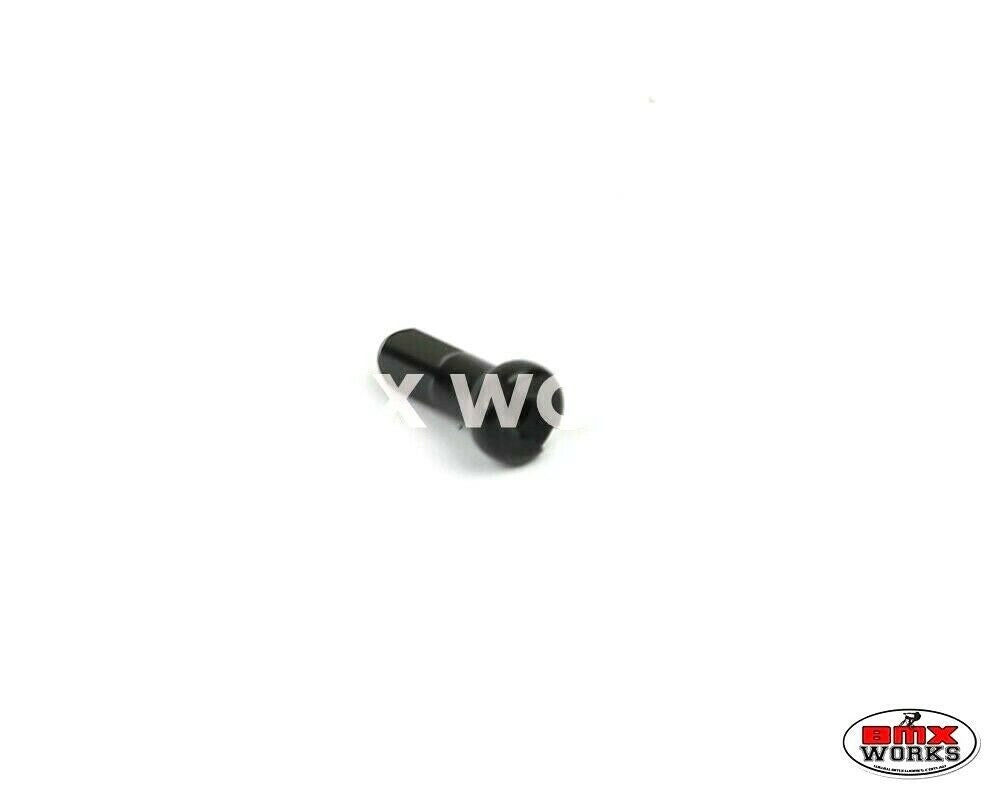 14G x 12mm Brass Spoke Nipples Black - Each