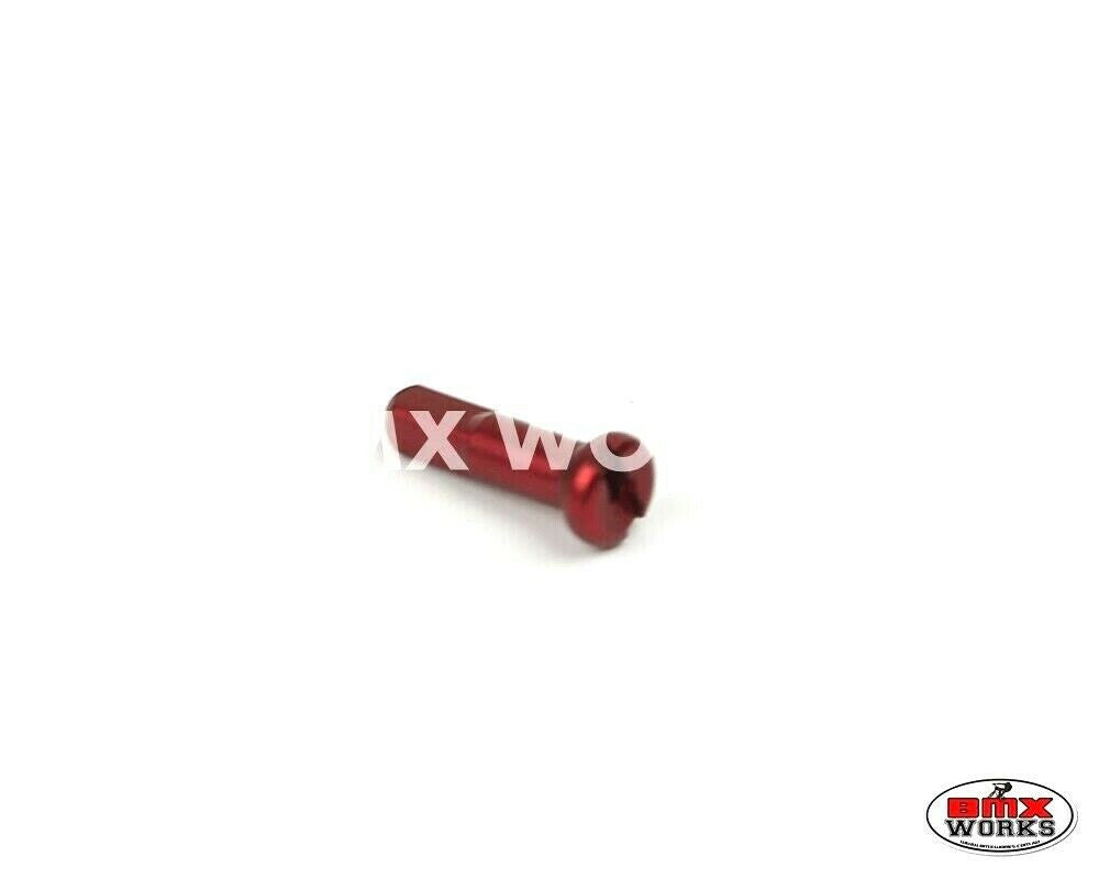 14G x 16mm Aluminium Spoke Nipples Red - Each