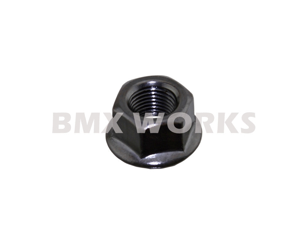 Axle Nut With Wide Flange 3/8" x 26 tpi Steel - Black