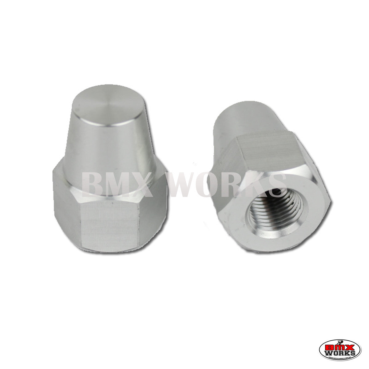 Axle Nuts Suntour Style 3/8" x 26tpi Pairs Silver