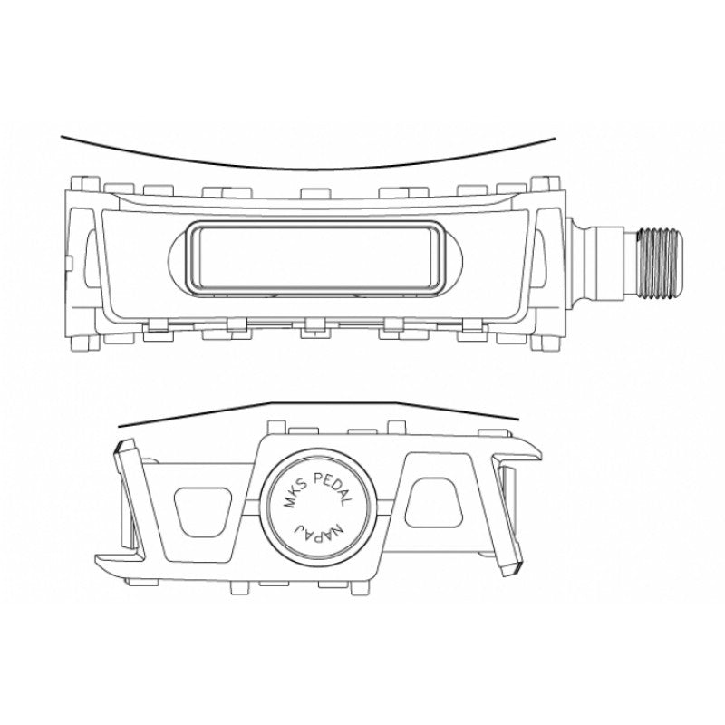 MKS Graphite XX 1/2" Pedals White