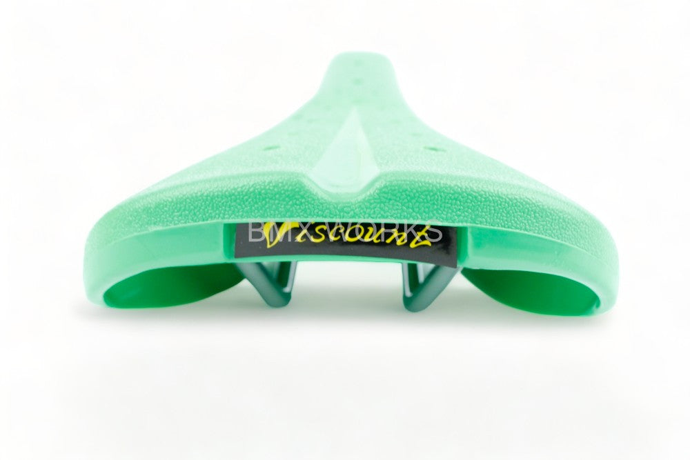 Viscount Dominator 2166 BMX Seat Green with Gold Lettering