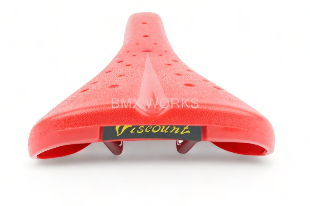 Viscount Dominator 2166 BMX Seat Red with Gold Lettering