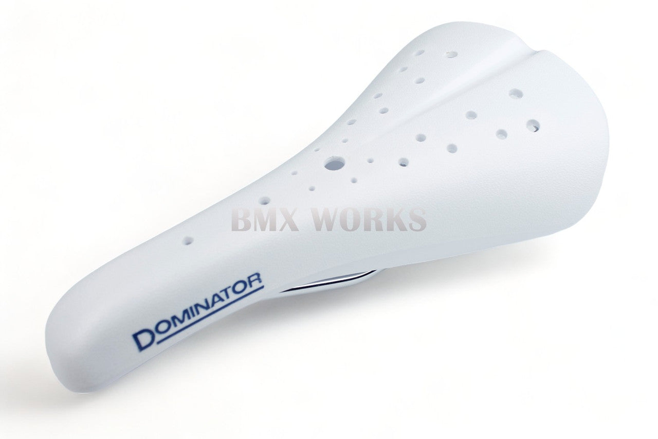 Viscount Dominator 2166 BMX Seat White with Blue Lettering