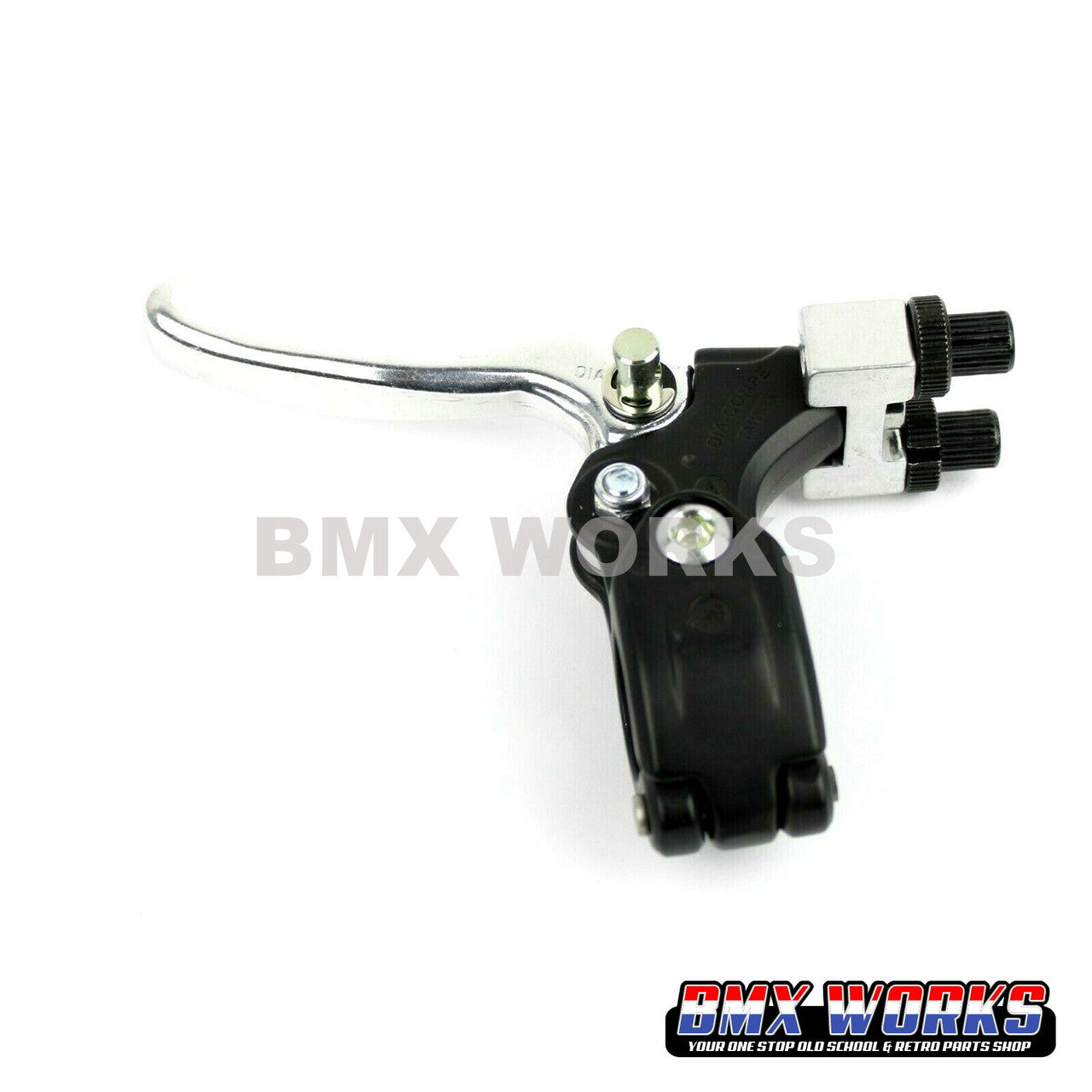 Tech-77 Double Pull Right Hand Lever - Silver & Black