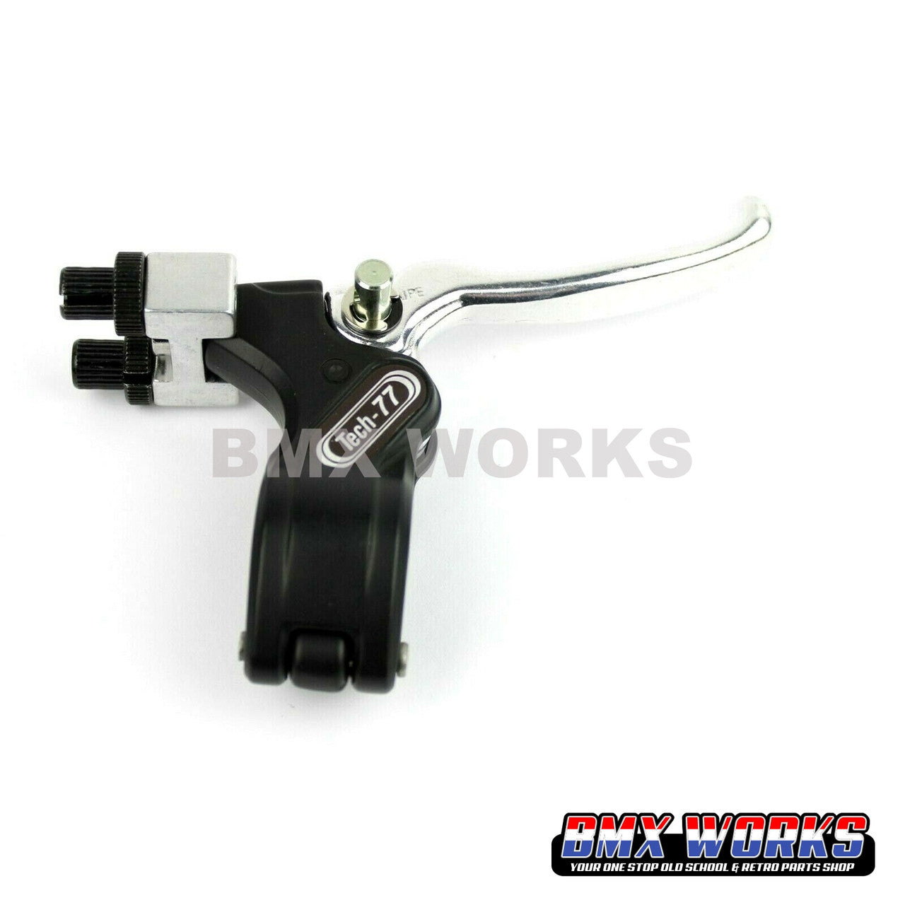 Tech-77 Double Pull Right Hand Lever - Silver & Black
