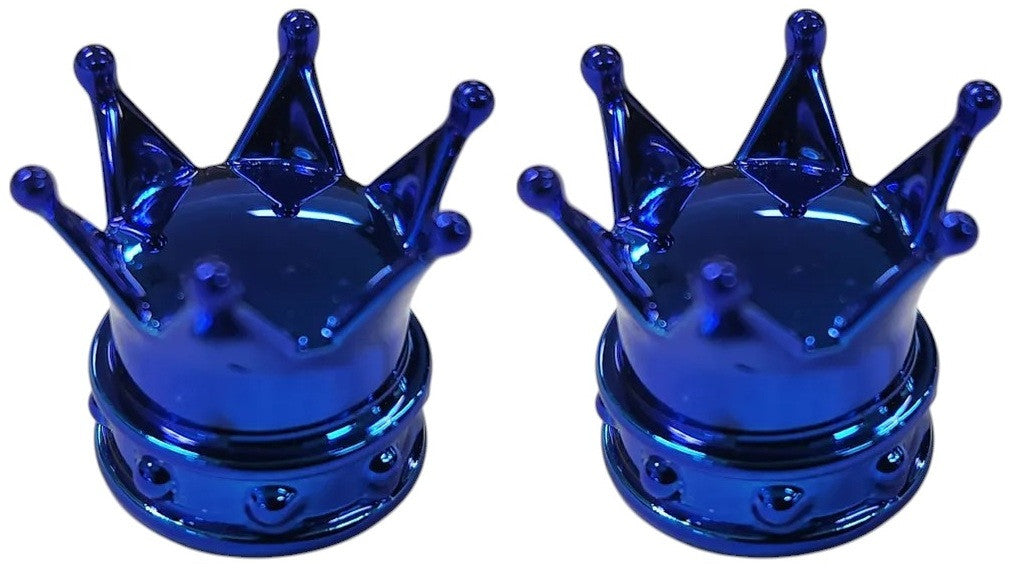 BMX Crown Valve Caps Pairs - Blue