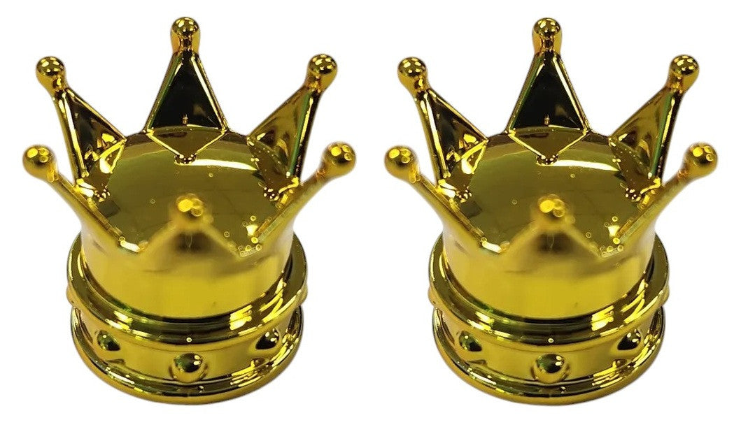 BMX Crown Valve Caps Pairs - Yellow Gold