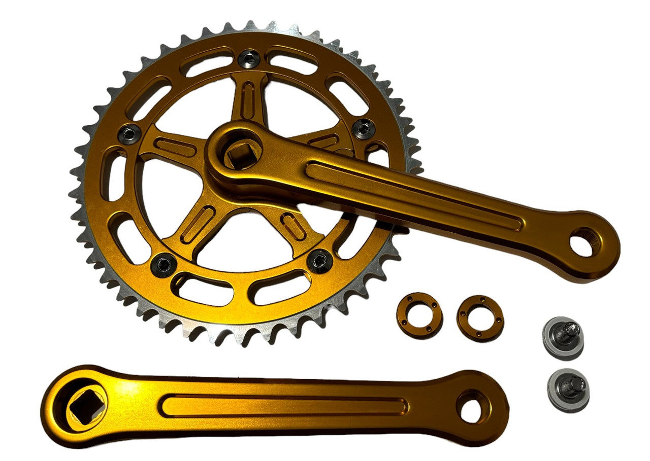 ProBMX 3 Piece Crank Set 170mm Dia-Compe Gold