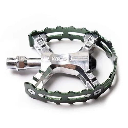 MKS XC-III Bear Trap Pedals 9/16" Pair - Green