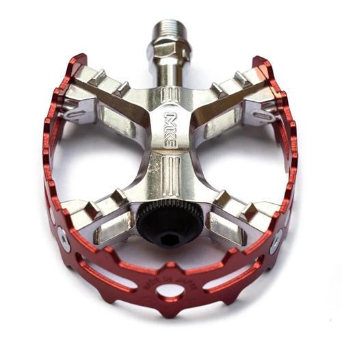 mks xc-iii pedals MKS XC-III Style Bear Trap Pedals Silver 9/16" Pair – BMX Works