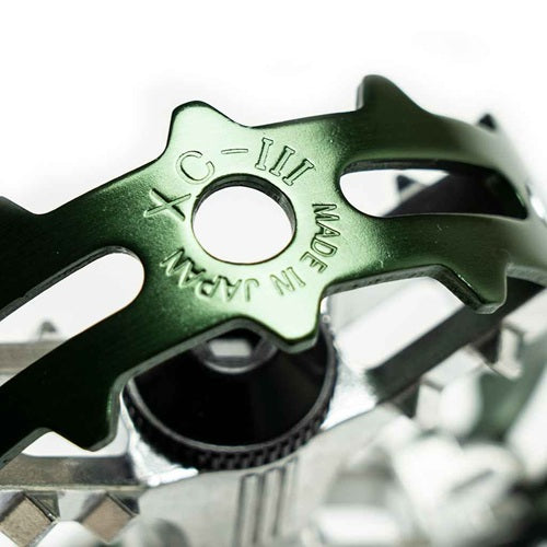 MKS XC-III Bear Trap Pedals 9/16" Pair - Green
