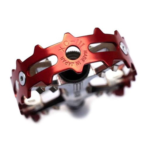 MKS XC-III Bear Trap Pedals 9/16" Pair - Red