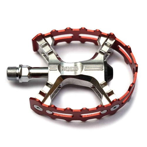 MKS XC-III Bear Trap Pedals 9/16" Pair - Red