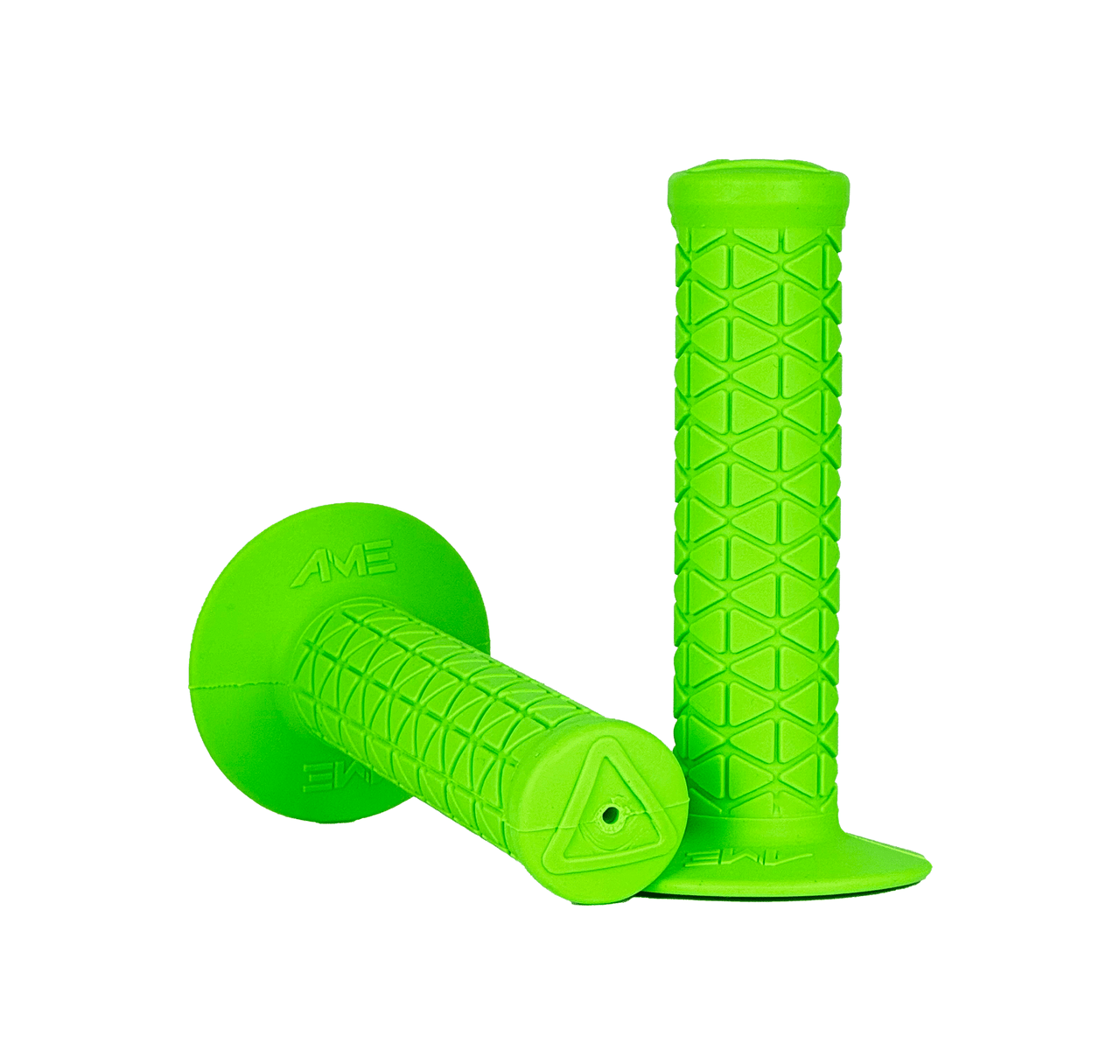 AME Tri Grips Fluro Green Pair
