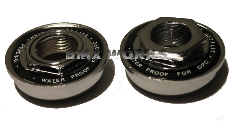 American 1 Piece Crank Bottom Bracket Set 24 tpi W/Proof Chrome