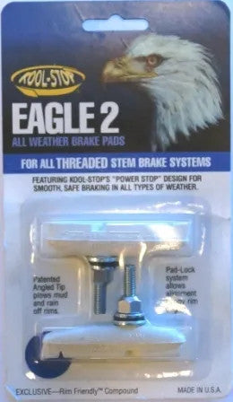 Kool Stop Eagle 2 Threaded Brake Pads White - Sold In Pairs