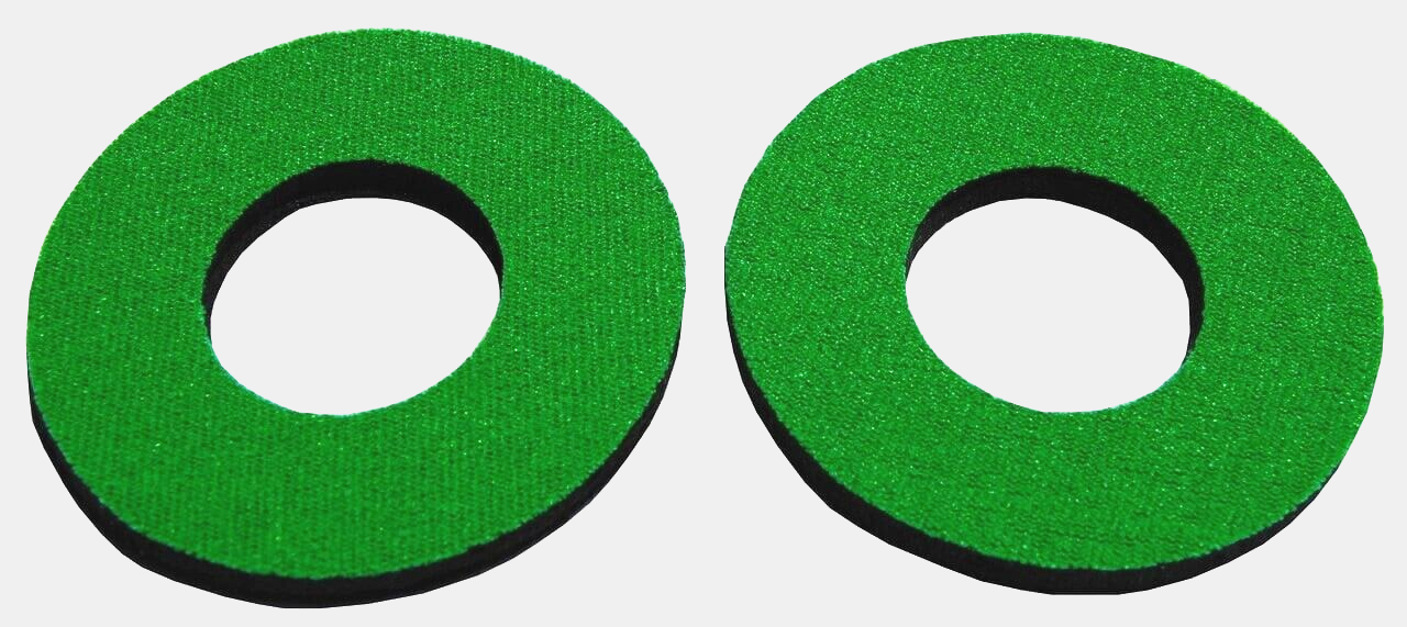 ProBMX Flite Style BMX Bicycle Foam Grip Donuts - Green Pairs