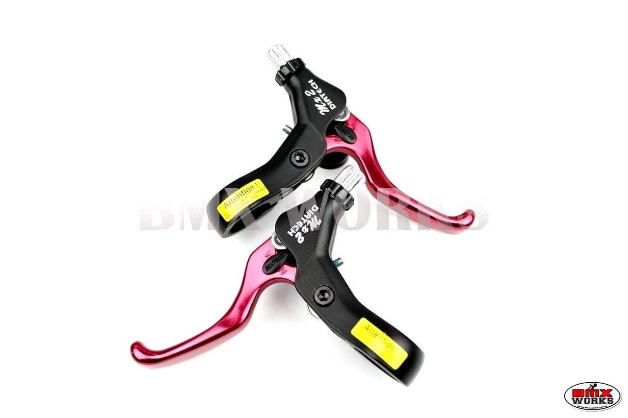 Dia-Compe MX2 Brake Levers - Pairs - Black & Red