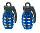 BMX Grenade Valve Caps Pairs - Dark Blue & Silver