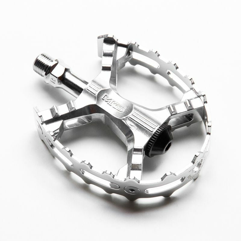 MKS XC-III Bear Trap Pedals Silver 1/2" Pair