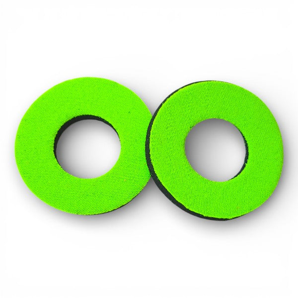 ProBMX Flite Style BMX Bicycle Foam Grip Donuts - Plain Fluro Green - Pairs