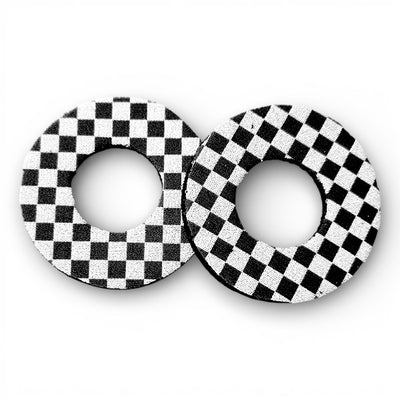 ProBMX Flite Style BMX Bicycle Foam Grip Donuts - Checker Black & White - Pair