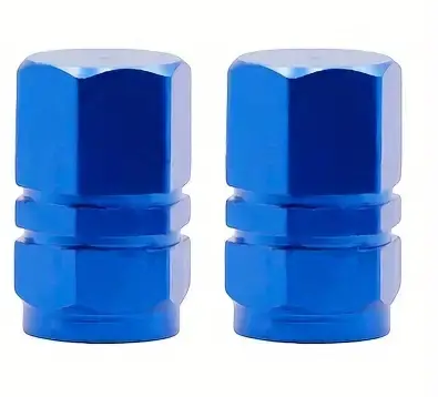 BMX Valve Caps Type #3 - 1 Pair - Dark Blue