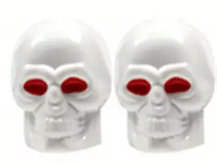 BMX Skeleton Valve Caps Pairs - White