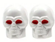 BMX Skeleton Valve Caps Pairs - White
