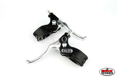 Tech-77 Levers (with lock) Pairs - Black & Silver