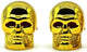 BMX Skeleton Valve Caps Pairs - Gold